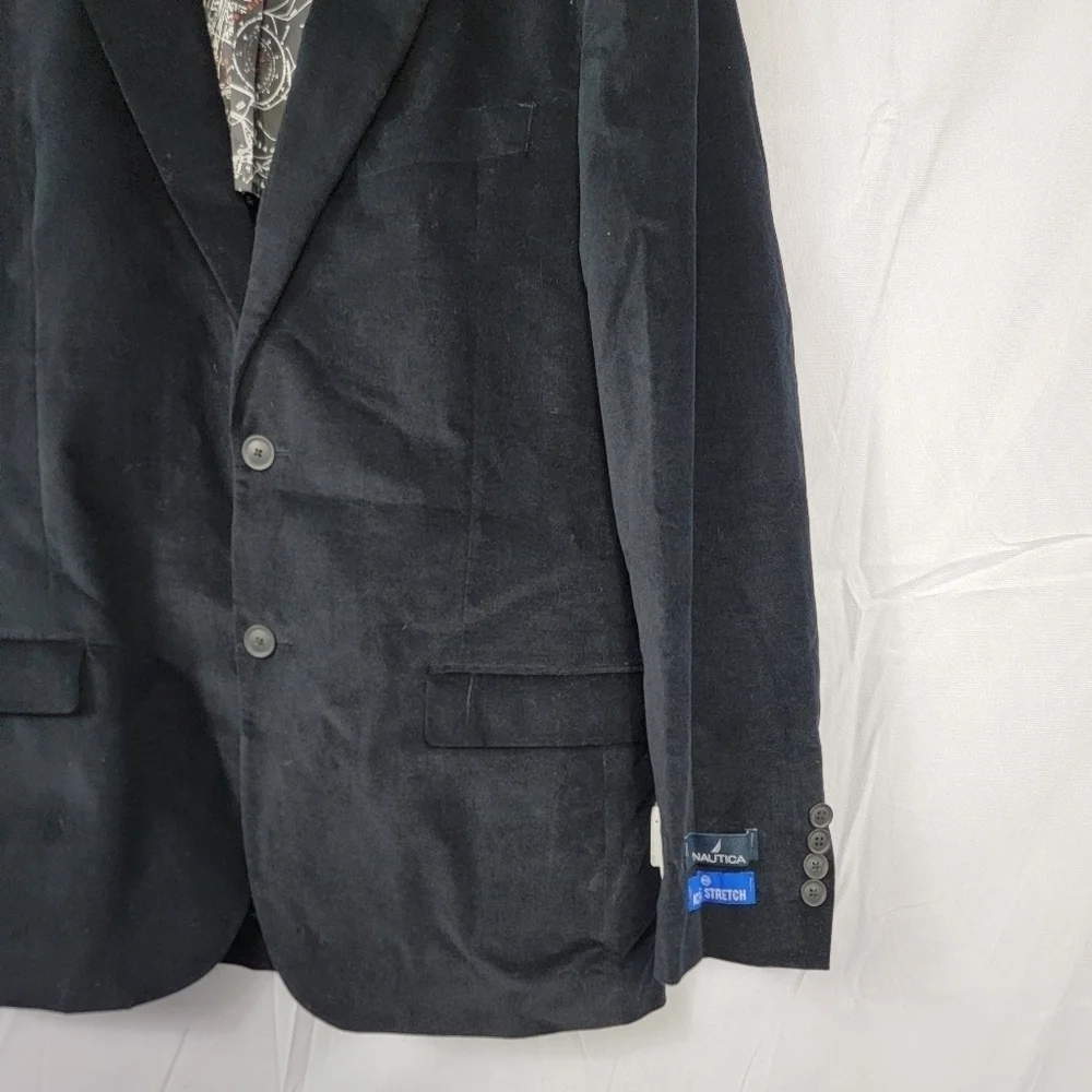 Men's Black Nautica Velour Blazer